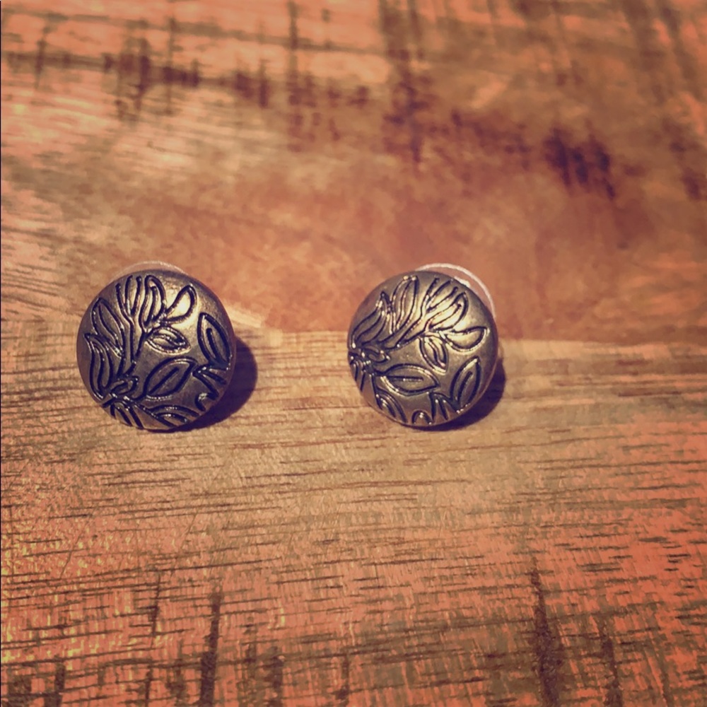 Gold and black earrings